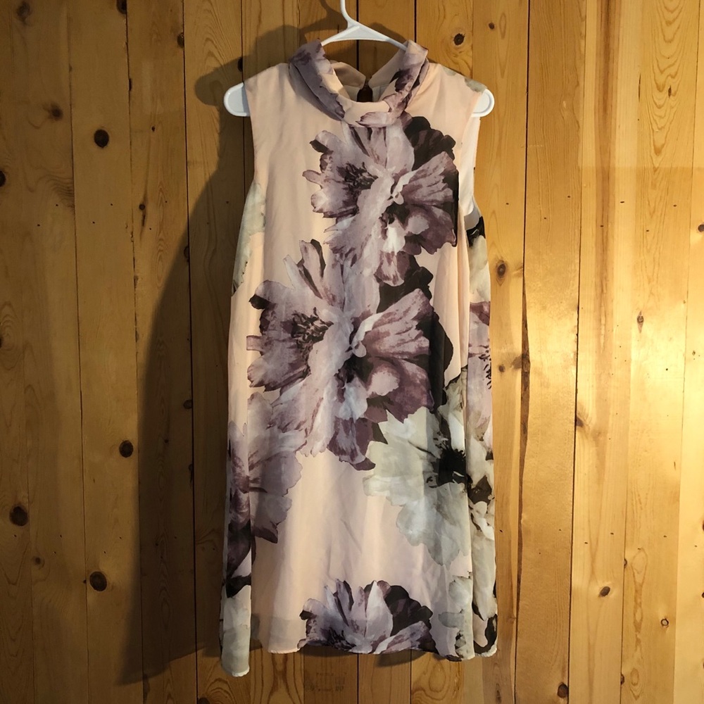 Pink floral dress
